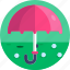 golf, umbrella, hole, golf ball, balls, sports 