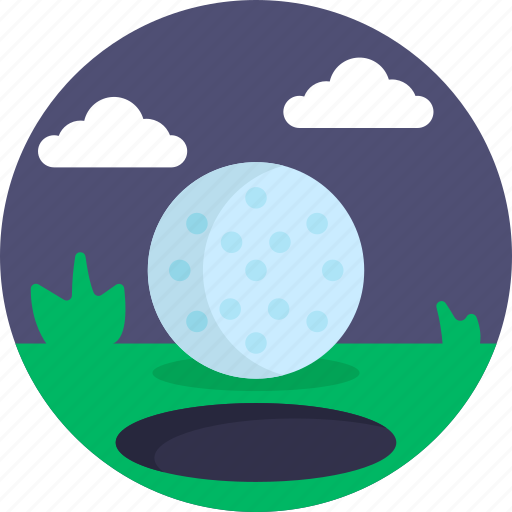 Golf, hole, golf ball, field icon - Download on Iconfinder