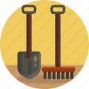 gardening, gardening tools, gardening equipment, fork, spade