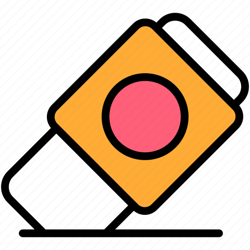 Eraser, rubber, erase, tool, remove, stationery, education icon - Download on Iconfinder