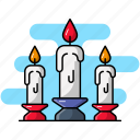candles, decoration, candlestick, trading, fire, flame