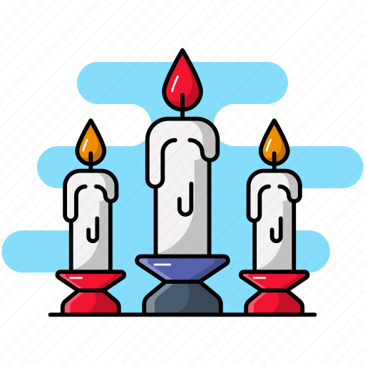 Candles, decoration, candlestick, trading, fire, flame icon - Download on Iconfinder