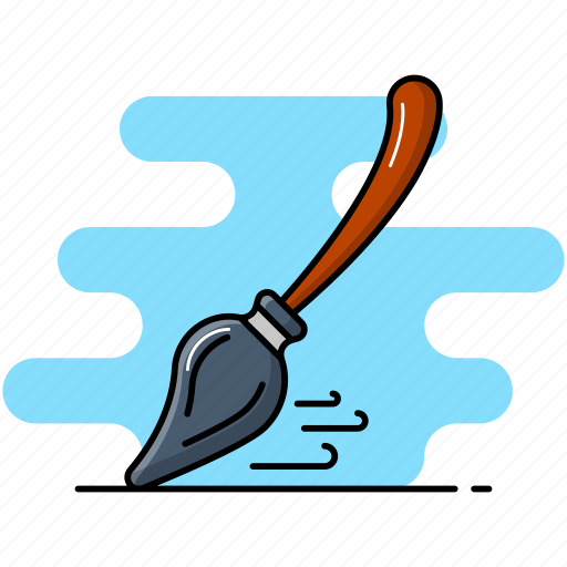 Flying broom, broomstick, sorcery, witch, halloween, riding, spooky icon - Download on Iconfinder