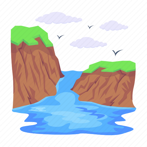 Hills, mountains, hill station, mountain river, hilly area icon - Download on Iconfinder