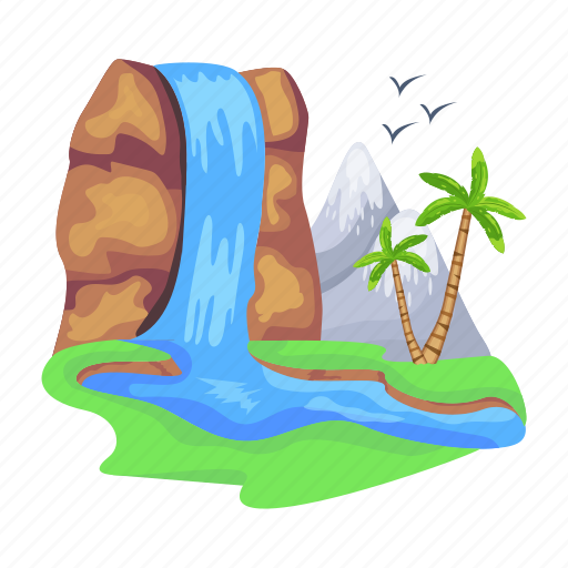 Hills, mountains, hill station, mountain river, hilly area icon - Download on Iconfinder