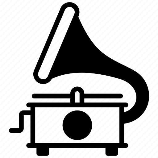 Gramophone, music, instrument, turntable, record, player, music-player icon - Download on Iconfinder