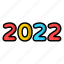 clock, midnight, new, year, 2022 new year, 2022 icon 