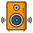 woofer, speaker, bluetooth speaker, music, speaker box, music system, appliance icon