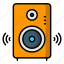 woofer, speaker, bluetooth speaker, music, speaker box, music system, appliance icon 