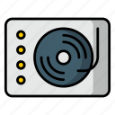vinyl record, music, record, player, new year song, dj, turntable icon