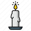 candle, decor, decoration, fire, flame icon