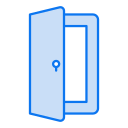door, home, entrance, house, exit, security, lock, open, building, gate