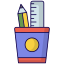 pencil, case, pencil case, stationery, pencil-holder, pen, pencil-pot, ruler, education 