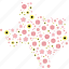 floral, state, clipart, texas 