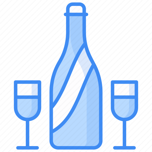 Champagne, celebration, glass, party, toast, wedding, wine icons icon - Download on Iconfinder