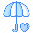 umbrella, protection, rain, rainy, security, weather icons