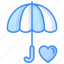 umbrella, protection, rain, rainy, security, weather icons 