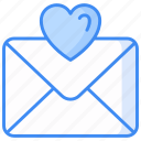 love letter, romance, love, letter, message, mail, invitation icons