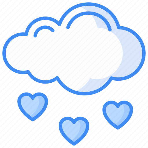 Cloud, heart rain, love, rain, valentine icons icon - Download on Iconfinder