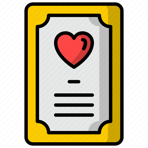Card, heart, invitation, invite, love, valentine icons icon - Download on Iconfinder