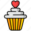 cupcake, dessert, bakery, birthday, party, sweet, food icons 