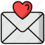 love letter, romance, love, letter, message, mail, invitation icons 