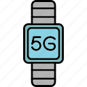 smart, watch, clock, signal, technology, icon