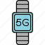 smart, watch, clock, signal, technology, icon 