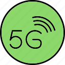 connection, fast, mobile, outlined, technology, wireless, icon