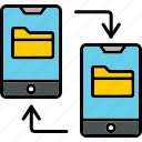 file, transfer, document, page, paper, to, data, icon