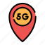 pin, location, 5g, internet, map 