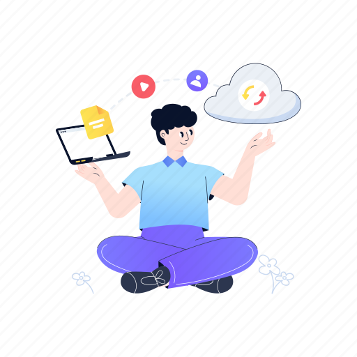 Data reload, data refresh, sync data, cloud syncing, cloud computing illustration - Download on Iconfinder