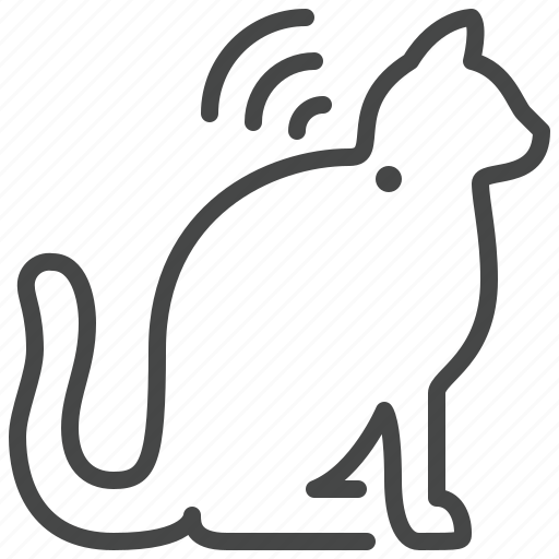 Cat, animal, pet, signal, chip, microchipping icon - Download on Iconfinder