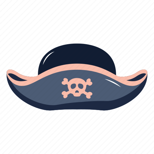 Pirate cap, pirate hat, skull hat, tricorne, headwear icon - Download on Iconfinder