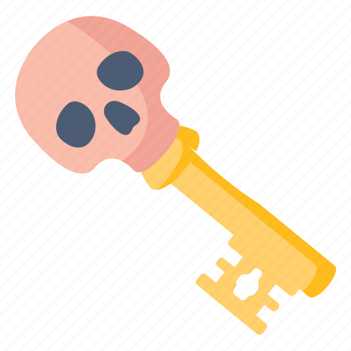 Skull key, magic key, passkey, latchkey, horror key icon - Download on Iconfinder