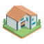 urban home, hotel, motel, chalet, bunglow, castle, lodge 