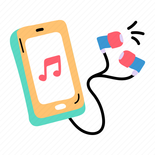 Mobile song, music, mobile music, music app, music player icon - Download on Iconfinder