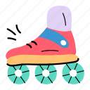 roller skate, skate shoe, skate boot, footwear, skating