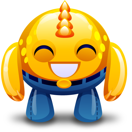 Happy, monster, yellow icon - Free download on Iconfinder
