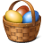 basket, easter, eggs 