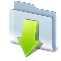 Arrow, down, downloads, folder icon - Free download