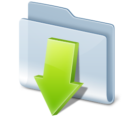 Arrow, down, downloads, folder icon - Free download