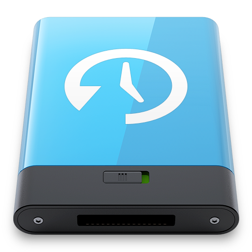 Blue, time, machine, w icon - Free download on Iconfinder
