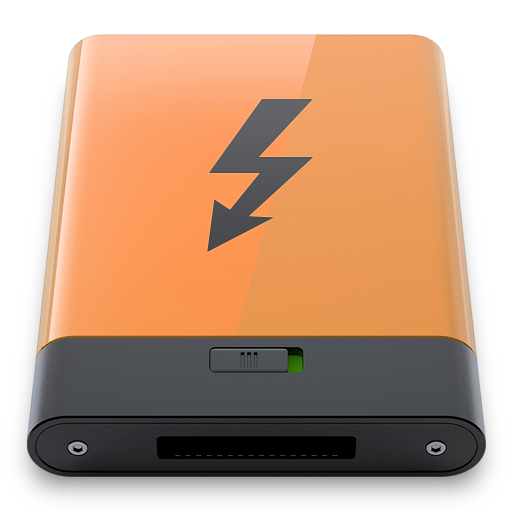 Orange, thunderbolt, b icon - Free download on Iconfinder
