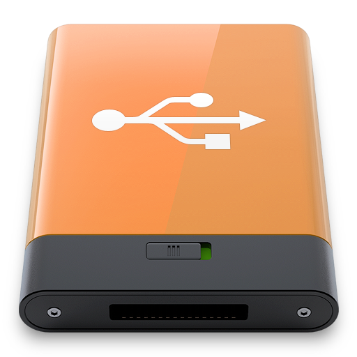 Orange, usb, w icon - Free download on Iconfinder