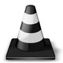 whack, vlc, player, traffic cone