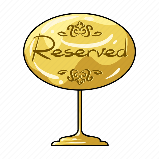 Gold, plate, reserve, restaurant, service, table icon - Download on Iconfinder