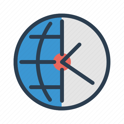 Clock, globe, time management, world icon - Download on Iconfinder