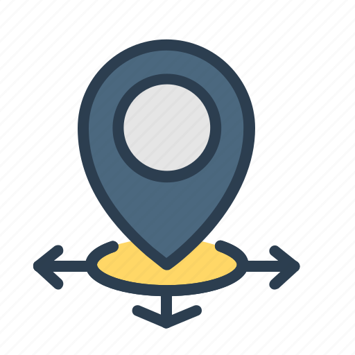 Arrows, directions, navigation, pin icon - Download on Iconfinder