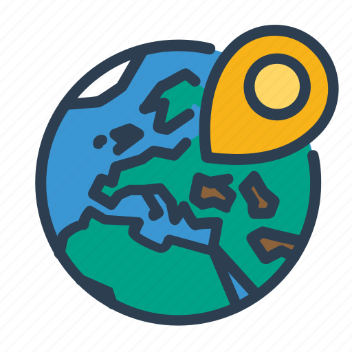 Earth, location, pin, planet, world icon - Download on Iconfinder